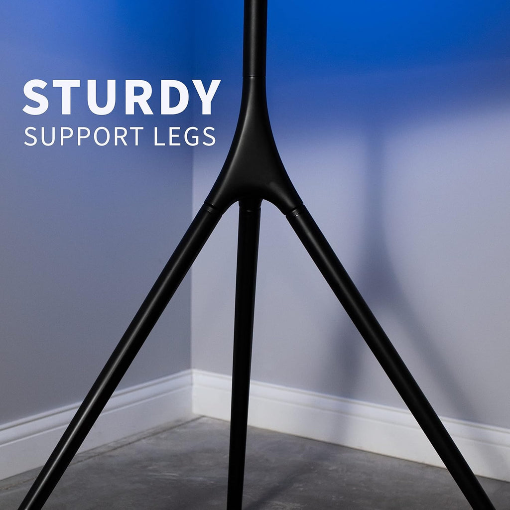VIVO Black Easel TV Stand for 45 to 65 inch Screens, STAND-TV65AB | Articulating Artistic Studio Display Stand, Adjustable TV Mount with Swivel, Tripod Base, Max VESA 600x400, Holds 77 lbs