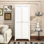 71" Metal Kitchen Pantry Cabinet with Dual Opening Design, Tall Storage Cabinet with Large Capacity, Freestanding Cupboard,Ideal for Small Space Organization, White