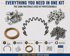 25 Inch Couch Spring Repair Kit for Sagging Sofa Cushions, Includes Springs, Stay Wire, Clips and Screws (25" 4-Pack Spring Kit)