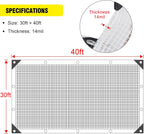 Clear Greenhouse Heavy Duty tarp 14 Mil Clear Waterproof Cover,UV Resistant Poly Tarp with Grommets 30x40ft Superior Strength,for Gardening, Farming, Nursery, Garden