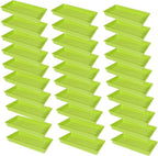 SUNPACK 10" x 20" Heavy Duty Mesh Plastic Seed Starting Tray, Lime Green, 2.3" (Pack of 30) - Ensures Water Drainage and Aeration, Perfect for Greenhouses or Indoor Gardening