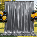 30x10 ft Wrinkle Free Black Silver Sequin Backdrop Curtain for Parties,Thick Not Fall Glitter Wedding Backdrop Drapes,6 Panels 5x10ft Shimmer Photo Back Drop Cloth for Birthday Photography Background