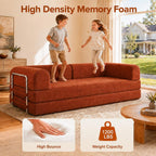 WHGBJA 79" 5 in 1 Convertible Sofa Bed Couch, Modular Sectional, Loveseat | Futon Sofa Bed, Pull Out Corduroy Couch Foldable, Couch for Living Room, No Assembly