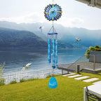 33" Memorial Wind Chimes Outdoor | Deep Tone with Animated Dragonfly Spinner, Rustproof Garden Decor for Patio/Lawn, Sympathy Gift for Mom/Dad/Unisex