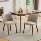 GarveeHome Dining Chairs Set of 4, Modern Hollow Back Dining Room Chair | Upholstered Kitchen Chairs with Adjustable Foot Pads, Wooden Dinner Chair for Kitchen Dining Room