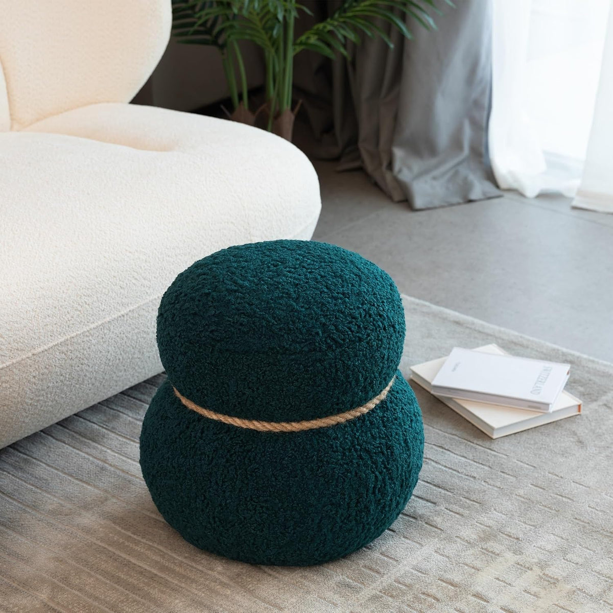 Snowman Stool, Seat Body Width 14.56 Inches, Round Belly, Playful Cute, Suitable for Any Space,for the Bedroom