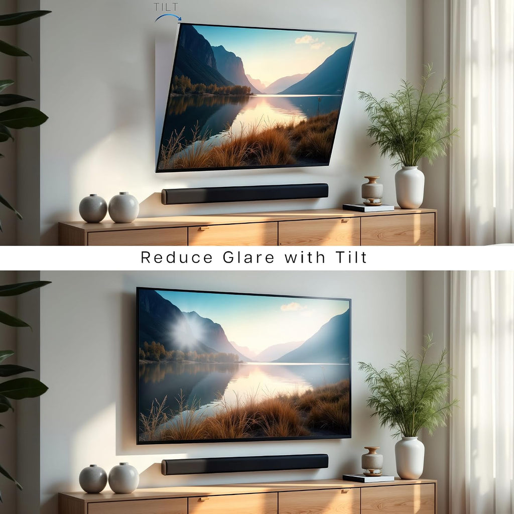 VIVO Black TV Wall Mount with Tilt for 60 to 120 inch Screens, MOUNT-VW120T | Heavy Duty Steel, Tilting TV Wall Bracket fits LCD LED Curved and Flat Panel Screens, Max VESA 900x600mm, Holds 264 lbs