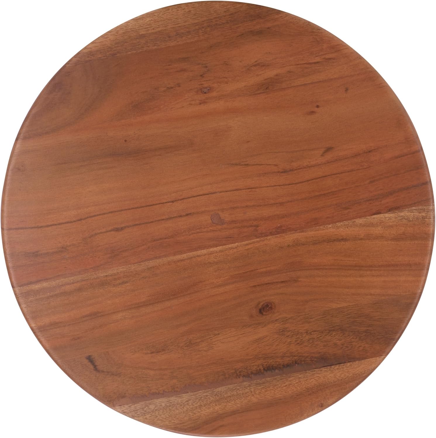 SAFAVIEH Home Collection - Irachi Solid Wood Accent Table with Sculptural Round Base in Walnut Finish, Modern Side Table, Fully Assembled (ACC3227A)