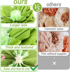 SUNBEAUTY 4 PCS 20" Sage Green Giant Paper Flowers Large Crepe Paper Tissue Flowers Artificial Decorations for Spring Summer Wall Backdrop Birthday Party Wedding Baby Shower Bridal Decorations