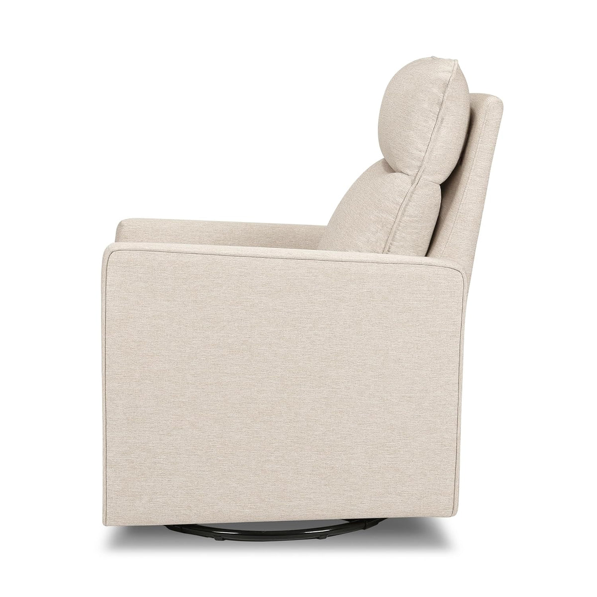 Davinci Gabby Pillowback Swivel Glider in Beach, Greenguard Gold & CertiPUR-US Certified