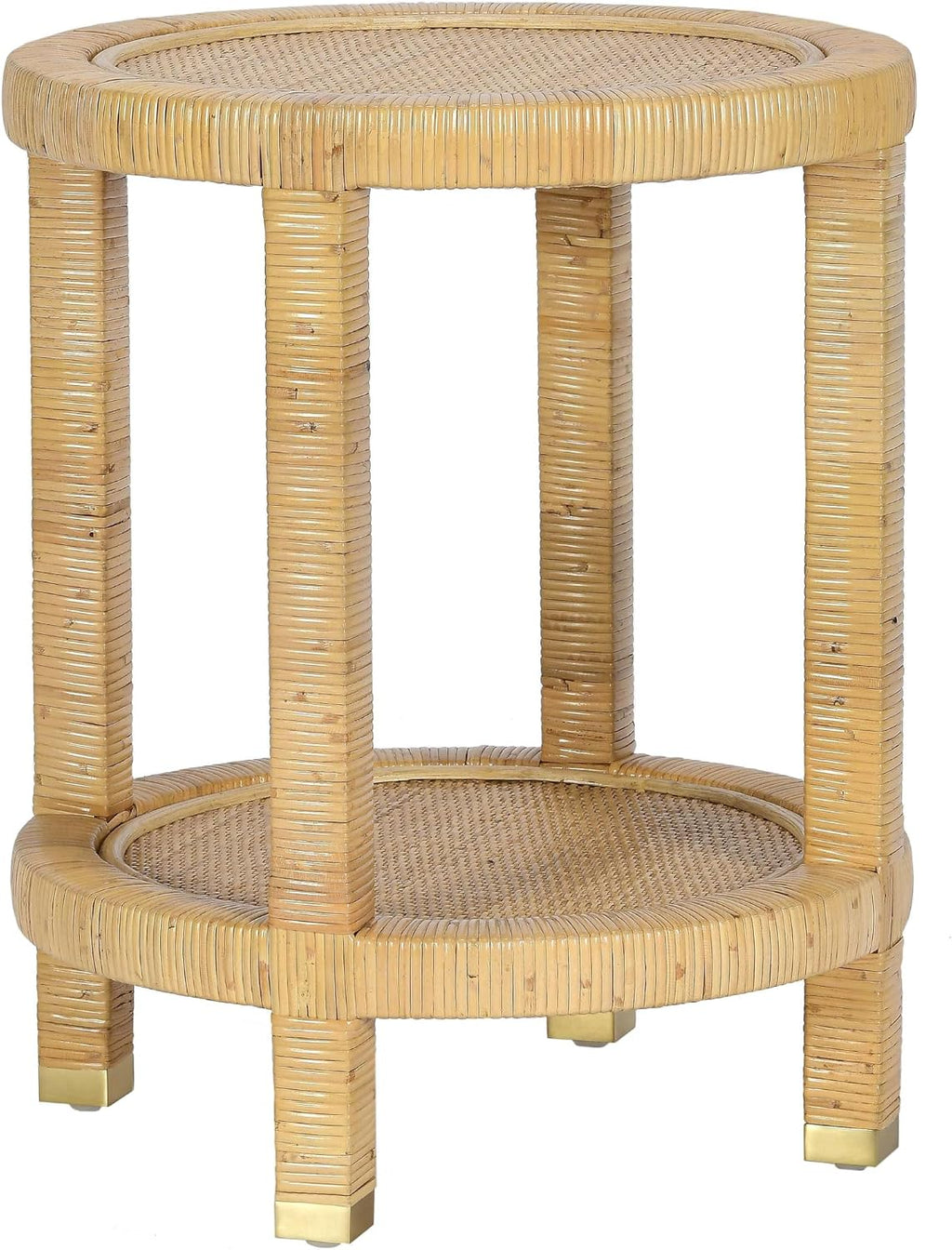 First of a Kind Side Table in Natural Brass