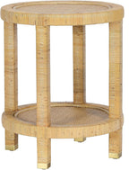 First of a Kind Side Table in Natural Brass