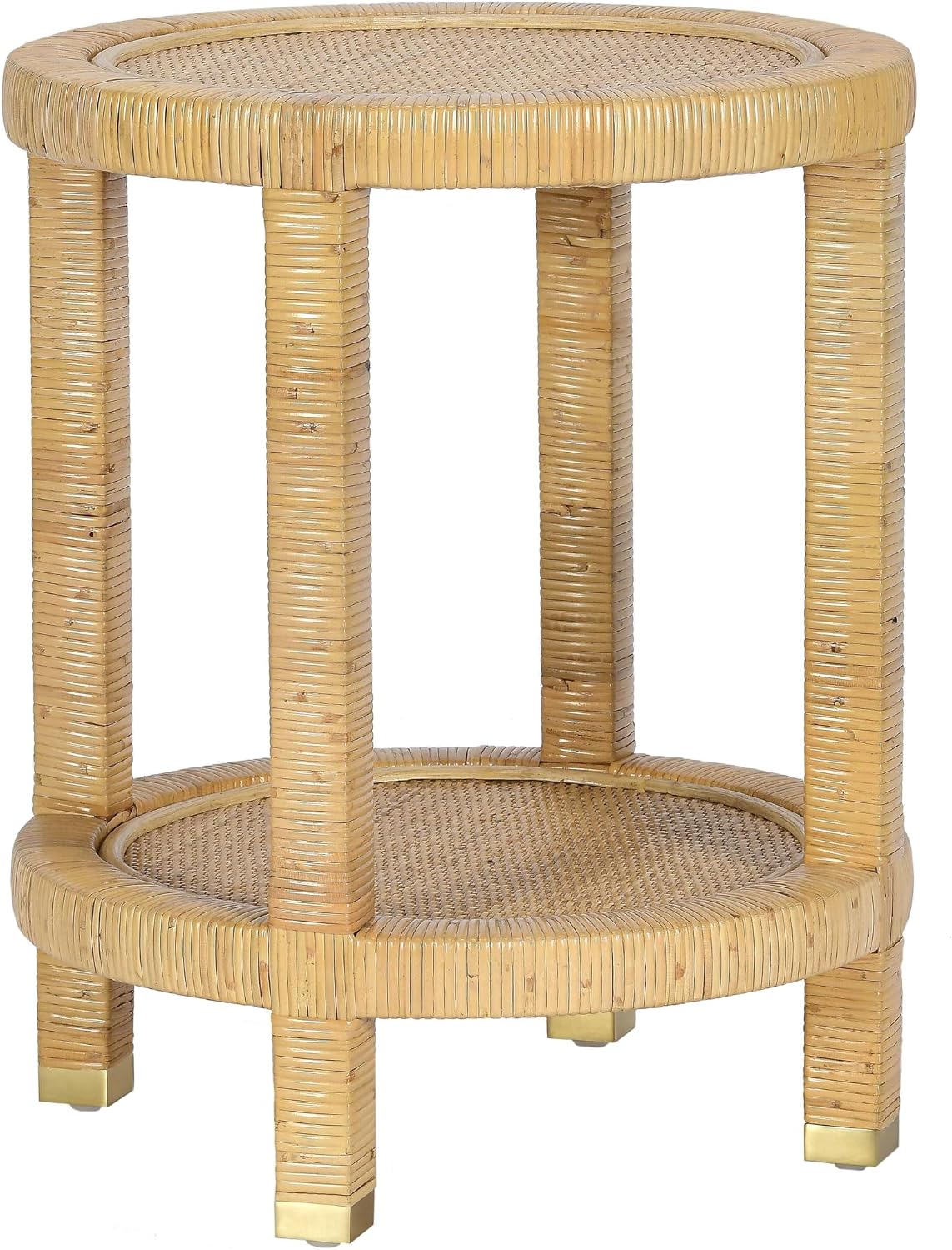 First of a Kind Side Table in Natural Brass