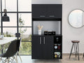 3 Shelf Pantry Cabinet Black