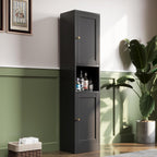 67" H Narrow Pantry Cabinet,Black Metal Cabinets,Slim Pantry Storage Cabinet,Narrow Kitchen Storage Cabinet,Thin Pantry Cabinets for Living Room Dining Room