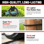 Garden Hose 75ft x 5/8", NON-EXPANDABLE Heavy Duty Premium Flexible Water Hose, No Kink, Leakproof, Lightweight Hybrid Hose with Male to Female Fittings for Household、Backyard