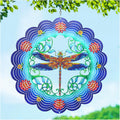 Dragonfly Wind Spinners Dragonfly Gifts for Women/Men 12 inch 3D Stainless Steel Hanging Wind Spinner Metal Wind Catchers Kinetic Sculpture for Indoor/Outdoor Decor, Yard Art, Garden Decorations