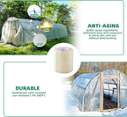 Greenhouse Repair Tape, 6.3 mil Thickness Greenhouse Plastic Tape, Clear UV Resistant Greenhouse Sheeting Coverings Film Tape(6inX213ft)