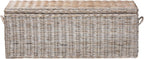 Bali & pari Clarette Whitewashed Rattan Storage Bench