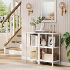TUTOTAK Bookshelf, 6-Tier Tall Book Shelf, Narrow Bookcase for Small Space, DIY Stackable Bookshelf, for Living Room, Office, Study, Entryway, Industrial, White BS01BW006