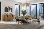 Eucalyptus Dining Server with Shelves, Tan | eucalyptus veneer server with modern design and flexible storage