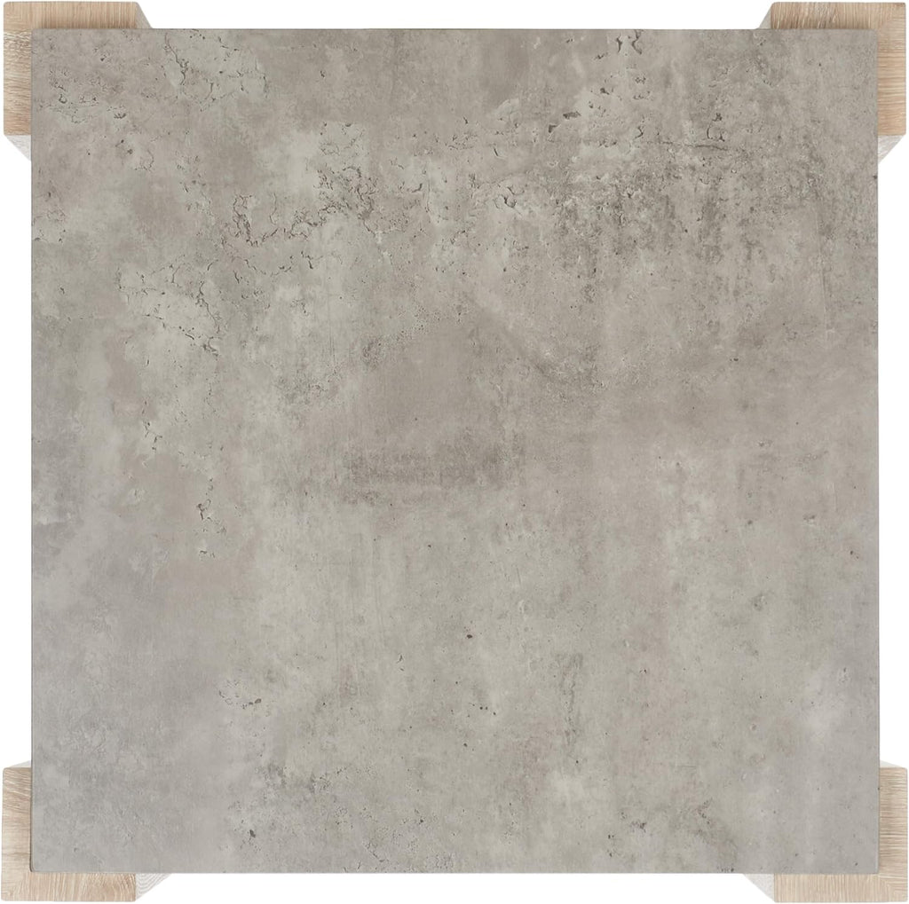 SAFAVIEH Home Collection Coromio Light Grey/Natural End Table for Living Room, Bedroom, Home Office, Foyer