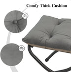 15"(H) Folding Ottoman, Set of 2, Foldable Footrest Stool, Small Foot Stool for Couch, Collapsible Foot Rest Ottoman for Sofa, Accent Padded Ottomans for Living Room, Bedroom, Dark Grey