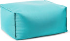 Gouchee Home Chamonix Outdoor/Indoor Ottoman Pouf Multi-Function Lounger Stool Footrest with Filling Peacock