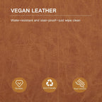 End of Bed Bench for Bedroom, 66.34'' Long King Size Vegan Leather Bench with Arms Upholstered Shoe Bench for Entryway, Hallway, Cloakroom, Window Bench (Brown PU).