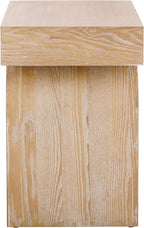 SAFAVIEH Home Collection Baraki Modern Bleached White Pedestal End Table (Fully Assembled)