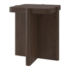 Henn&Hart 20" Modern Square End Table, Side Table, Nightstand with X-Base for Living Room, Office, Family Room, or Bedroom, Heritage Oak