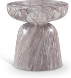 Meridian Furniture Avellino Brown Indoor/Outdoor Concrete End Table
