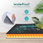 Luxbird Reptile Heating Pad 8x12 Inch with Dual Output Reptile Thermostat LB-2SC Combo Set Under Tank Terrarium Heating Mat for Turtles, Lizards, Frogs, and Other Reptiles