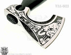 SHINY CRAFTS-Viking Axe Mens Axes Gifts for him Hatchet with Leather Sheath-Handmade Viking Axe with Carbon Steel Head Ashwood Handle Viking Gifts for Men with Premium Quality Leather Sheath (SCA 23)
