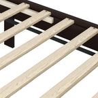Yaheetech Queen Size Platform Wood Bed Frame, Farmhouse Headboard, Espresso