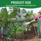 SPECILITE 98x49x49in Garden Plant Netting Mesh Cover for Raised Bed with Roll-up Zipper Door for Vegetables Fruits, Large Tunnel Gardening Net, Black