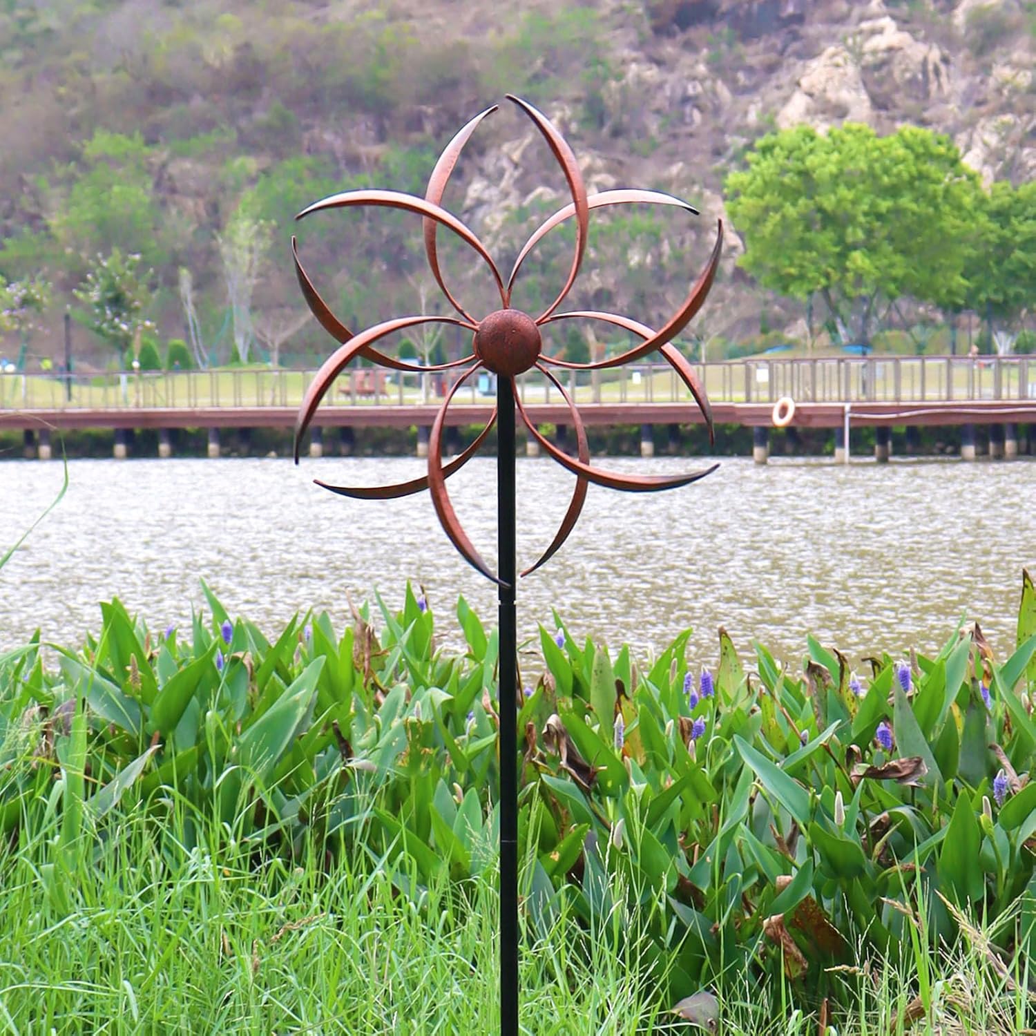 Wind Spinner Outdoor Metal Wind Sculptures 360 Degrees Wind Spinners for Yard and Garden
