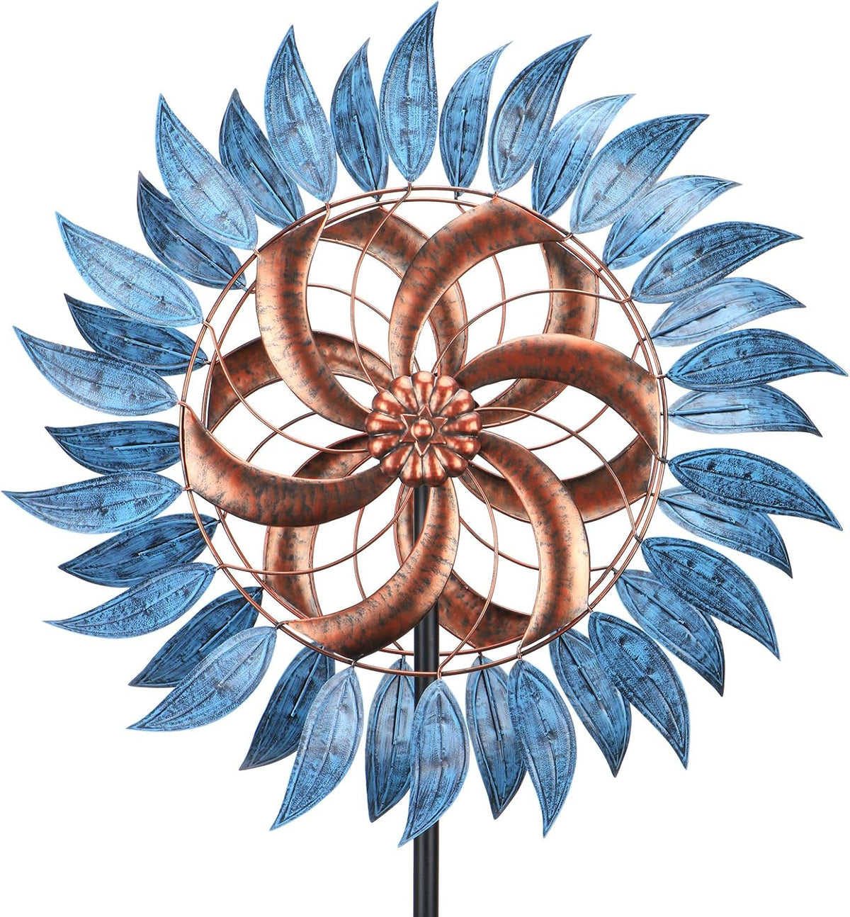 WONDER GARDEN Wind Spinner - 6.2FT Large Wind Sculpture Wind Spinner Metal Windmills for Patio Lawn and Garden Outdoor Decorations