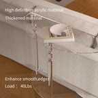 Acrylic Console Table, Half Moon, Entryway Table, Narrow Side Table, End Table, Sofa Table, 31.5L x 11.8W x 31.8H inch Thickened 0.59 inch