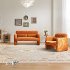 59" W Upgrade Lambswool Fabric Loveseat Sofa, Modern Love seat Couch, Solid and Easy to Install, Upholstered 2-Seater Couch for Bedroom, Apartment, Living Room