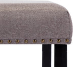 Duhome Elegant Lifestyle Nailhead Trim Bench, Khaki, Wood