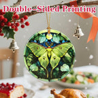 Christmas Ornament, Christmas Decoration, Ceramic-Style Luna Moth Ornament, Heirloom Keepsakes, Holiday Ornaments, Holiday Presents, Unique Xmas Gifts, Gift Exchange Ornaments, Gift Idea