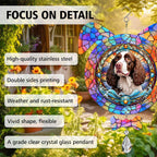 American Water Spaniel Dog Ears Wind Spinner, American Water Spaniel Wind Spinner Hanging for Yard and Garden