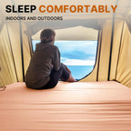 GAIALOOP Memory Foam Glamping Roll Up Futon Mattress, Japanese Floor Bed Camping Mattress Sleeping Mat for Indoor and Outdoor