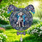 Weimaraner Dog Ears Wind Spinner, Weimaraner Wind Spinner Hanging for Yard and Garden V02