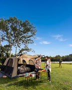 FanttikOutdoor Zeta V11 Pro Camping Table, Portable Folding Roll Up Table with Lightweight Aluminum Top & Carry Bag for Camping, BBQ, Tailgating Party, Picnic, Backyard, Large