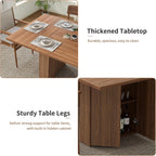 Yanosaku 78.7'' Dining Table for 4 6 8 10, Rectangular Kitchen Table with Storage, Farmhouse Dining Room Table for Kitchen, Dining Room, Living Room