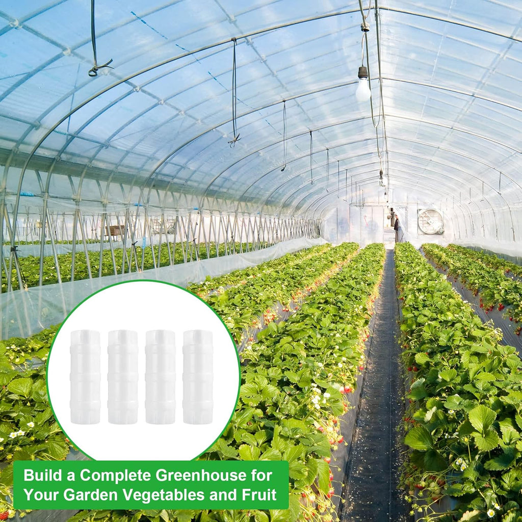 50 PCS 1 inch Greenhouse Clamps Clips White ABS Snap Clamp Tube Clip Garden Buildings Tube Clip for Greenhouse Film, Sunshade Nets, Frame Shelters (Inner dia: 1 in & Outer dia: 1.26 in)
