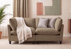 Iroomy Modular Sectional Sofa, Oversized Chenille Cloud Couch, Deep Comfy Seat, 2-Seater Sofas Couches for Living Room, Khaki