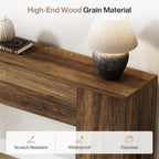 Tribesigns 71-Inch Long Console Table for Entryway, Farmhouse Sofa Console | Wood Entry Table, Console Table for Hallway, Foyer, 300 Lb Capacity, Sturdy and Stable, Easy Assembly, Rustic Brown